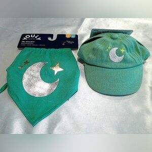 Youly the dreamer Green Moon Hat and Bandana Set (S/M)